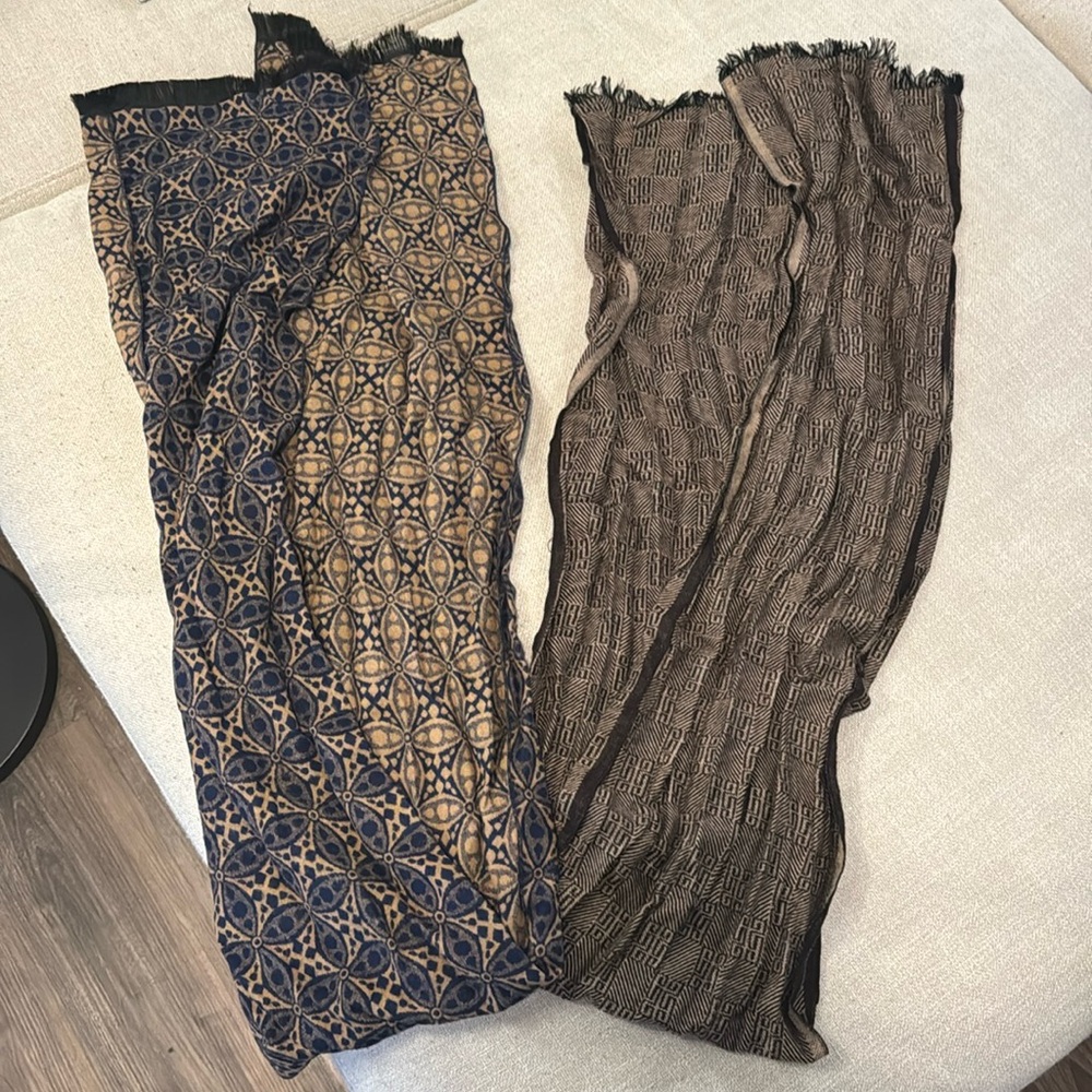 Set of men’s scarves. Soft, lightweight and warm.